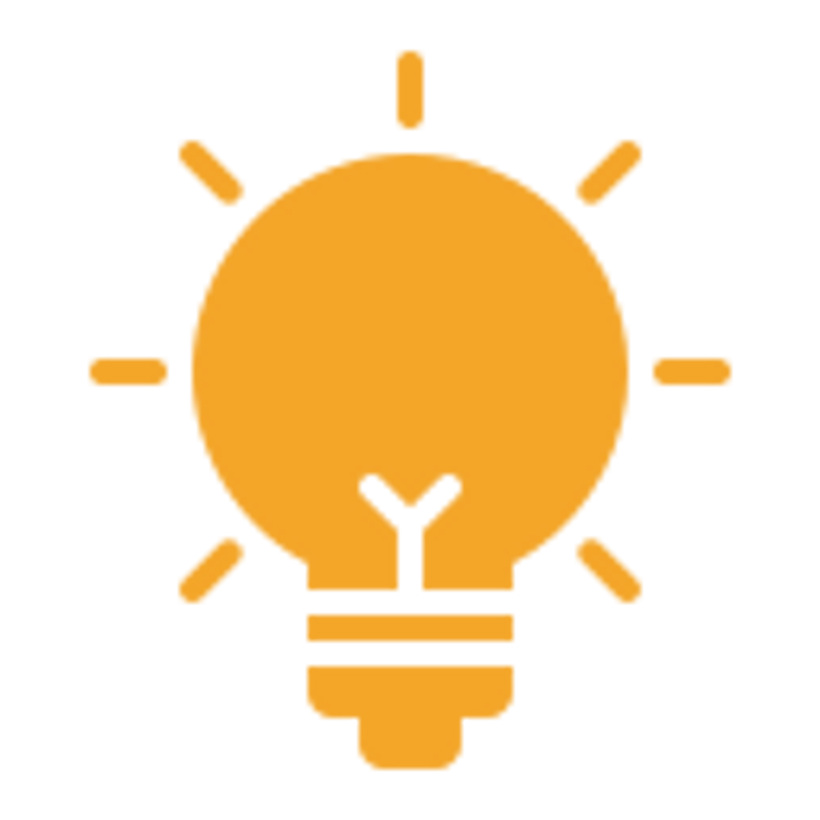 Bright Orange Lightbulb | CAQA LLND A bright orange lightbulb symbolizes innovation and new ideas in foundation skills training.