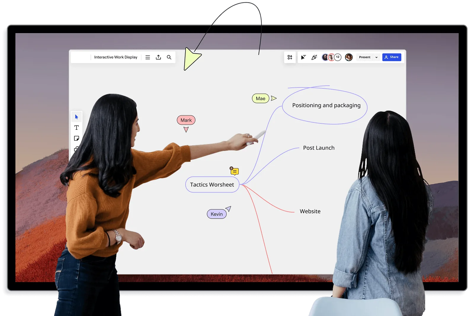 Collaboration | CAQA LLND Two people collaborate on a digital mind map during an LLND assessment, showcasing teamwork and interactive training.