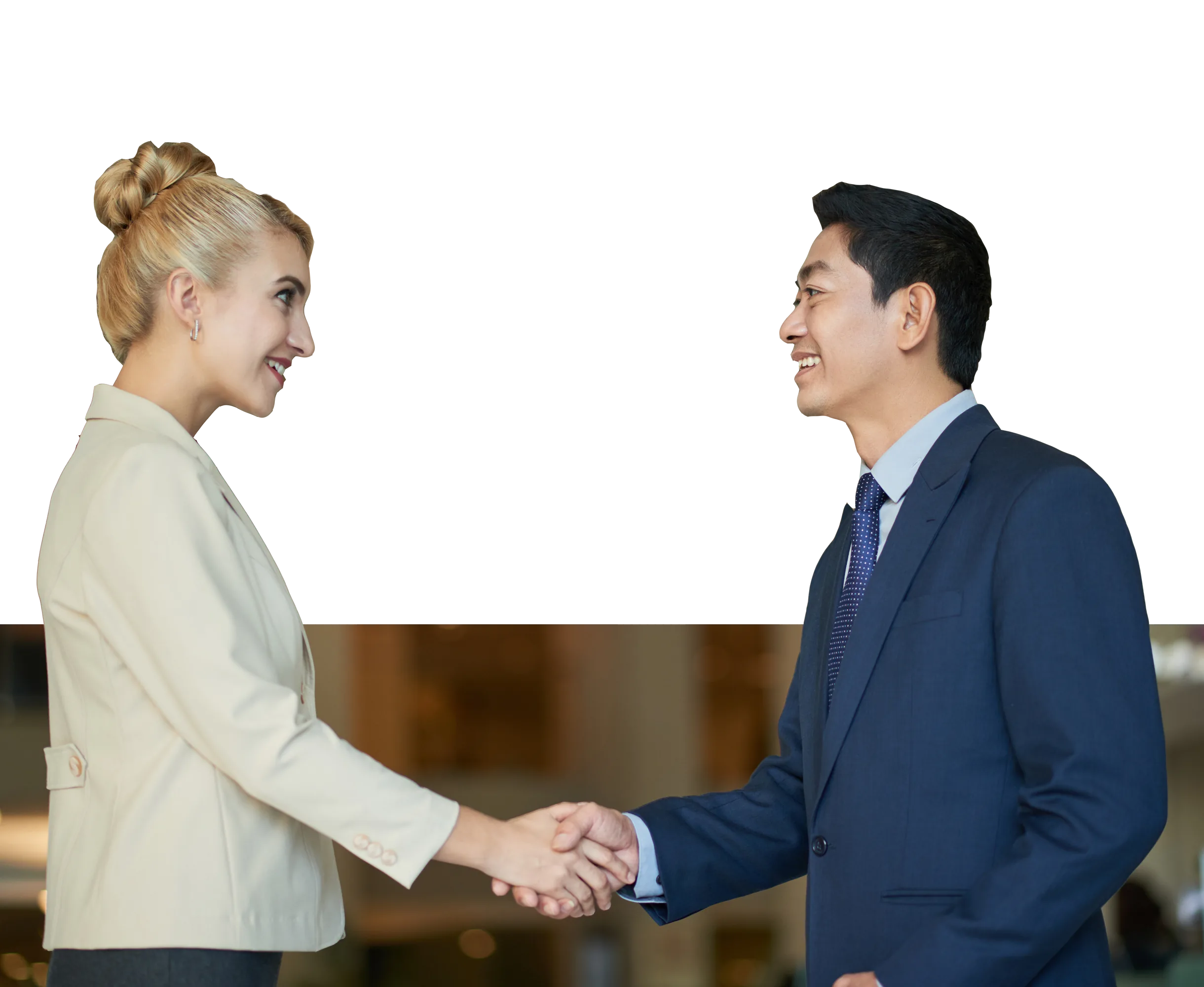 Workplace Training | CAQA LLND Two professionals shake hands during a workplace LLND training session, demonstrating effective communication skills.
